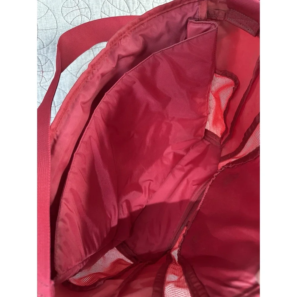 VTG Nike Center Swoosh Red Nylon Laptop‎ Side bag Satchel